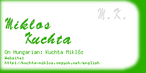 miklos kuchta business card