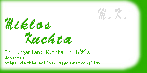 miklos kuchta business card